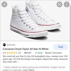 High top white converse